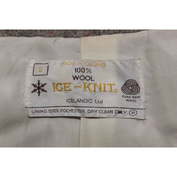 Vintage Ice-Knit Icelandic wool knit button front jacket S - Picture 6 of 14